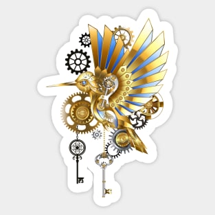 Mechanical Steampunk Hummingbird Sticker